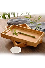 Rossel Premium 2'li Bambu Tepsi  MİEN-371