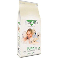 BonaCibo Kuzu Etli-Pirinçli Büyük Irk Yavru Kuru Köpek Maması 3 kg
