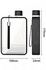 Düz Tablet Su Şişesi Figürlü Matara Sticker A5 Fitness Su Şişesi Taşınabilir Askı Meşrubat Kutusu