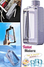 Tablet Matara Motivasyon Sticker Figürlü A5 Spor Su Şişesi Taşınabilir Askılı Meşrubat Kutusu 380ml