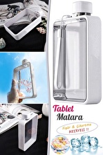 Tablet Matara Figürlü Motivasyon Sticker A5 Spor Su Şişesi Taşınabilir Askılı Meşrubat Kutusu 380ml