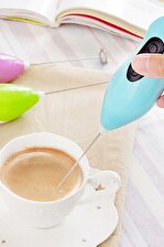 Kahve Köpürtücü Mikser Süt Cappuccino Karıştırıcı Çırpıcı Çelik Uçlu Yumurta Sos Krema Çırpma Aleti