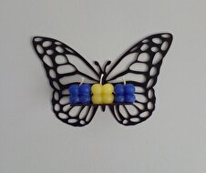 Dekoretif kelebek duvar rafı 3'lü