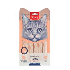 Wanpy Creamy Treat Tuna Somon - Ton Balıklı Krema Yetişkin Kedi Ödülü 5x14 g 