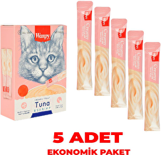 Wanpy Creamy Treat Tuna Karides - Ton Balıklı Krema Yetişkin Kedi Ödülü 25x14 g 