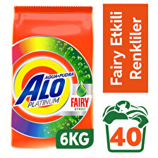 Alo Platinum Fairy Etkili Aquapudra Toz Deterjanı  Renkliler İçin 6 kg