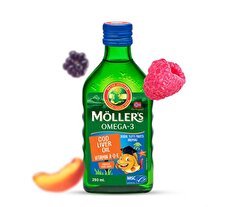 Möller's Omega-3 Cod Liver Oil Balık Yağı Tutti Fruitti 250 Ml (mrs101)
