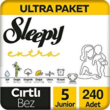 Sleepy Extra Avantajlı Bebek Bezi 5 Numara Junior 80 Li X 3'li