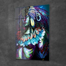 Decovetro Cam Tablo Abstract Woman Shaman