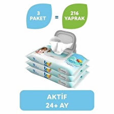 Uni Baby Aktif Islak Mendil 3'lü 156 Yaprak