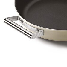 Smeg Cookware 50'S Style Krem Cam Kapaklı 28 cm Pilav Tenceresi