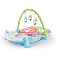 Ninibaby Piyanolu Oyun Halısı Bebek Halısı Mavi