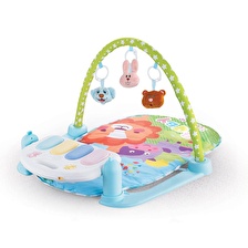 Ninibaby Piyanolu Oyun Halısı Bebek Halısı Mavi