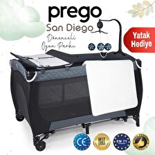Prego San Diego Plus Oyun Parkı 70*120 Cm Füme + Yatak Hediyeli