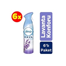 Febreze Hava Ferahlatıcı Sprey Oda Kokusu Lavanta Konforu 300 ml 6'lı Paket