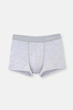 Gri Melanj Penye Compact Düz Erkek Boxer