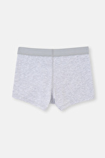 Gri Melanj Penye Compact Düz Erkek Boxer