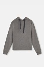 Antrasit Kapüşonlu Sweatshirt