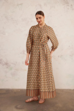 4024111 Desenli Tunik Elbise
