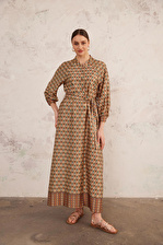 4024111 Desenli Tunik Elbise