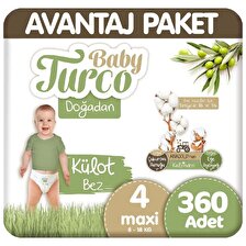 Baby Turco Doğadan Avantaj Paket Külot Bez 4 Beden 90X4 360'lı