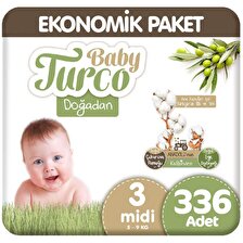 Baby Turco Doğadan 3 Beden Ekonomik 56X6 336'lı