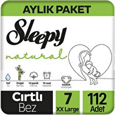 Sleepy Natural Bebek Bezi 7 Beden 56X2 112'li