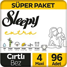 Sleepy Extra Avantajlı Bebek Bezi 4 Numara Maxi 96 Lı