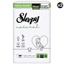 Sleepy Natural 6 Numara Mega Fırsat Paketi 88X2 176'lı Bebek Bezi