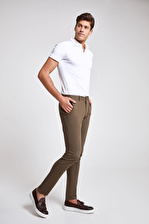 Twn Slim Fit Vizon Çizgili Chino Pantolon 7ECC32550345D