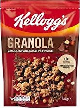 Kellogg's Çikolata Parçacıklı ve Fındıklı Granola 340 Gr,%44 Yulaf,Lif Kaynağı,Kahvaltılık Gevrek
