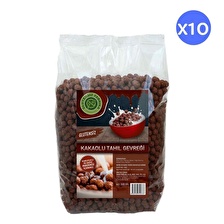 (10 PAKET) GLUTENSİZ KAKAOLU TAHIL GEVREĞİ AVANTAJLI PAKET 500 GRAM (5 KG)