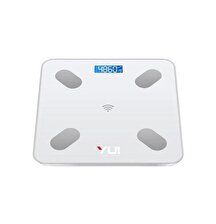 Yui TZC-001 Yağ Ölçer Çok Fonksiyonlu Akıllı Bluetooth Şarjlı Tartı - Beyaz