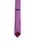 Mor 1 Desenli Micro Casual Kravat