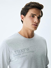 Baskılı Gri Sweatshırt