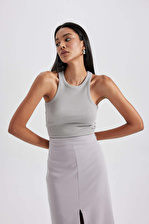 DeFacto Slim Fit Halter Yaka Fitilli Kaşkorse Atlet X6705AZ23AUGR52