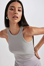 DeFacto Slim Fit Halter Yaka Fitilli Kaşkorse Atlet X6705AZ23AUGR52