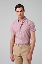 Ds Damat Slim Fit Bordo Ekoseli Gömlek 8HC02ORT08265