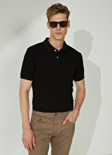 Altınyıldız Classics Polo Yaka Siyah Erkek T-Shirt 4A9000000001