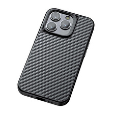 Apple iPhone 14 Pro Max Kılıf Aramid Karbon Fiber Magsafe Özellikli Wlons Radison Kapak