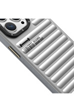 iPhone 15 Pro Max Uyumlu Kılıf Mat Renkli Tasarım Youngkit Original Serisi Kapak Gümüş
