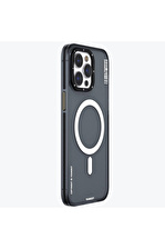YoungKit iPhone 15 Pro Max Uyumlu Kılıf Magsafe Şarj Özellikli Youngkit Jiansha Serisi Kapak Siyah