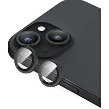 Benks iPhone 15 ​uyumlu Benks King Kong Corning Kamera Lens Koruyucu Siyah