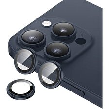 Benks iPhone 15 Pro ​uyumlu Benks King Kong Corning Kamera Lens Koruyucu Mavi