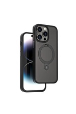 Wiwu iPhone 14 Pro Uyumlu Kılıf Wiwu ZMM-010 Magsafe Şarj Özellikli Mat Tasarım Standlı Kapak