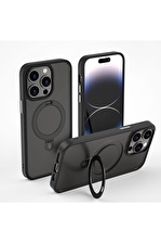 Wiwu iPhone 14 Pro Uyumlu Kılıf Wiwu ZMM-010 Magsafe Şarj Özellikli Mat Tasarım Standlı Kapak