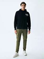 Ltb Logolu Kapüşonlu Siyah Sweatshırt