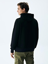 Ltb Logolu Kapüşonlu Siyah Sweatshırt
