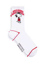 Snoopy Baskılı Beyaz Soket Çorap 1912096-620
