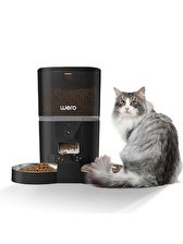 Wero 480P Ayarlanabilir Kamera, 6 Lt, WiFi Kontrol Kedi / Köpek Besleyici, Çift Paslanmaz Kase Siyah